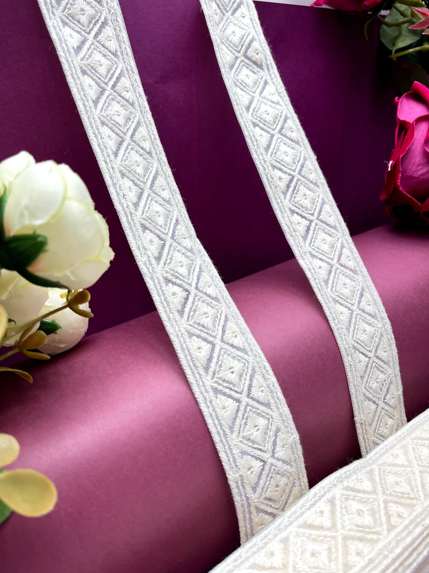 Embroidered Lace Lucknowi Jari Border JA11365/PRO95744