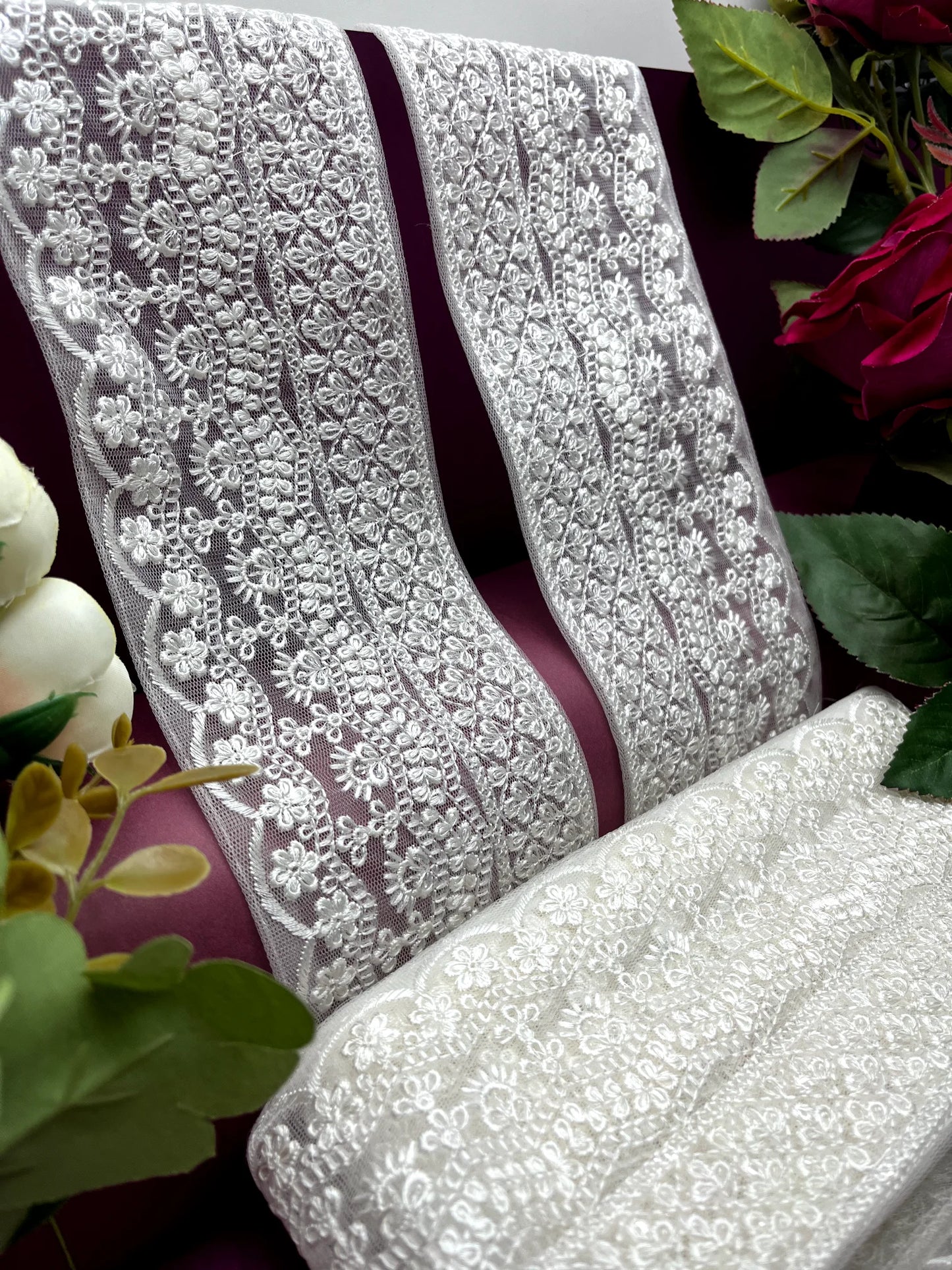 Embroidered Lace Lucknowi Jari Border JA13047/PRO115798