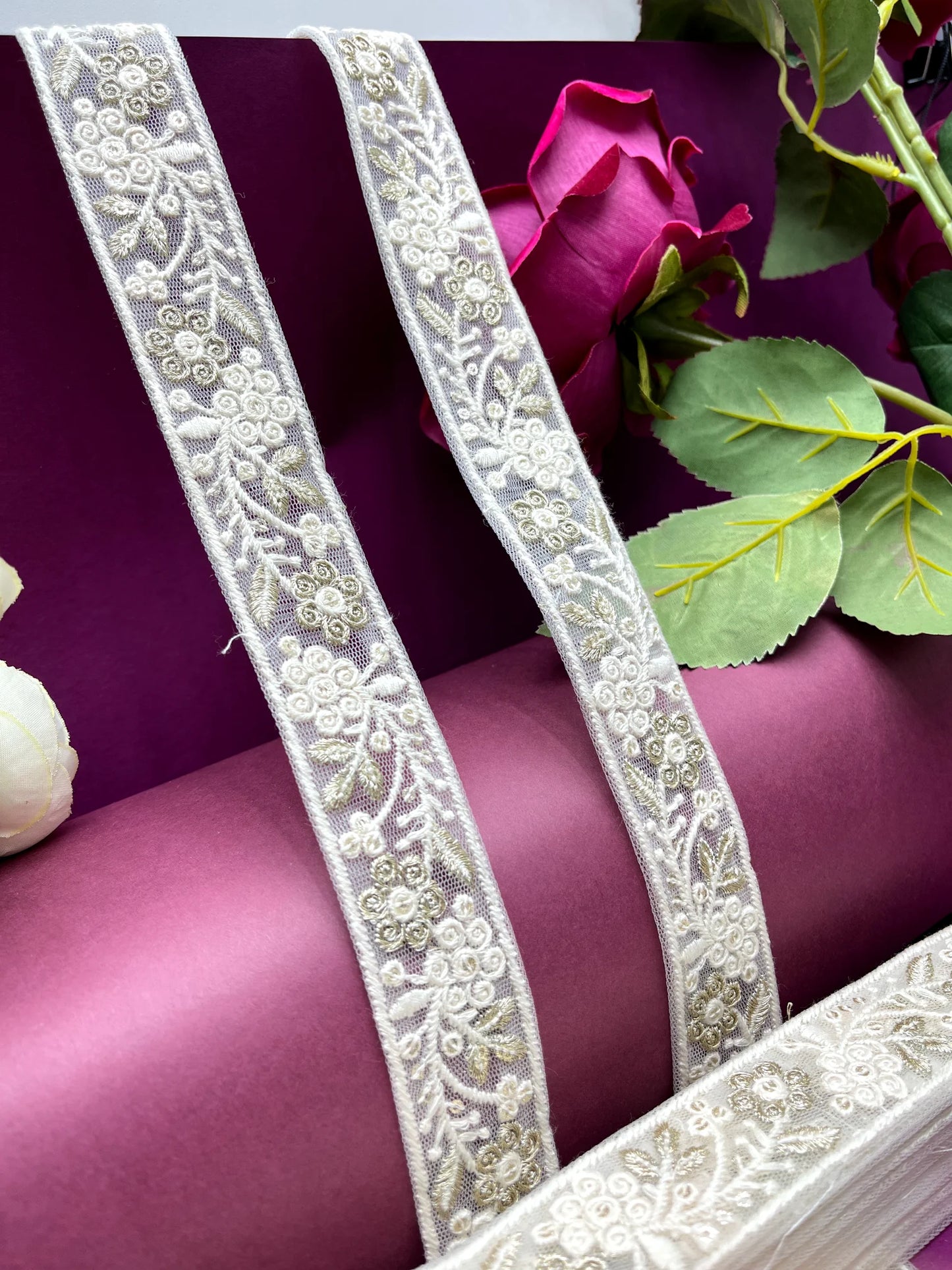 Embroidered Lace Lucknowi Jari Border JA13449/PRO120551