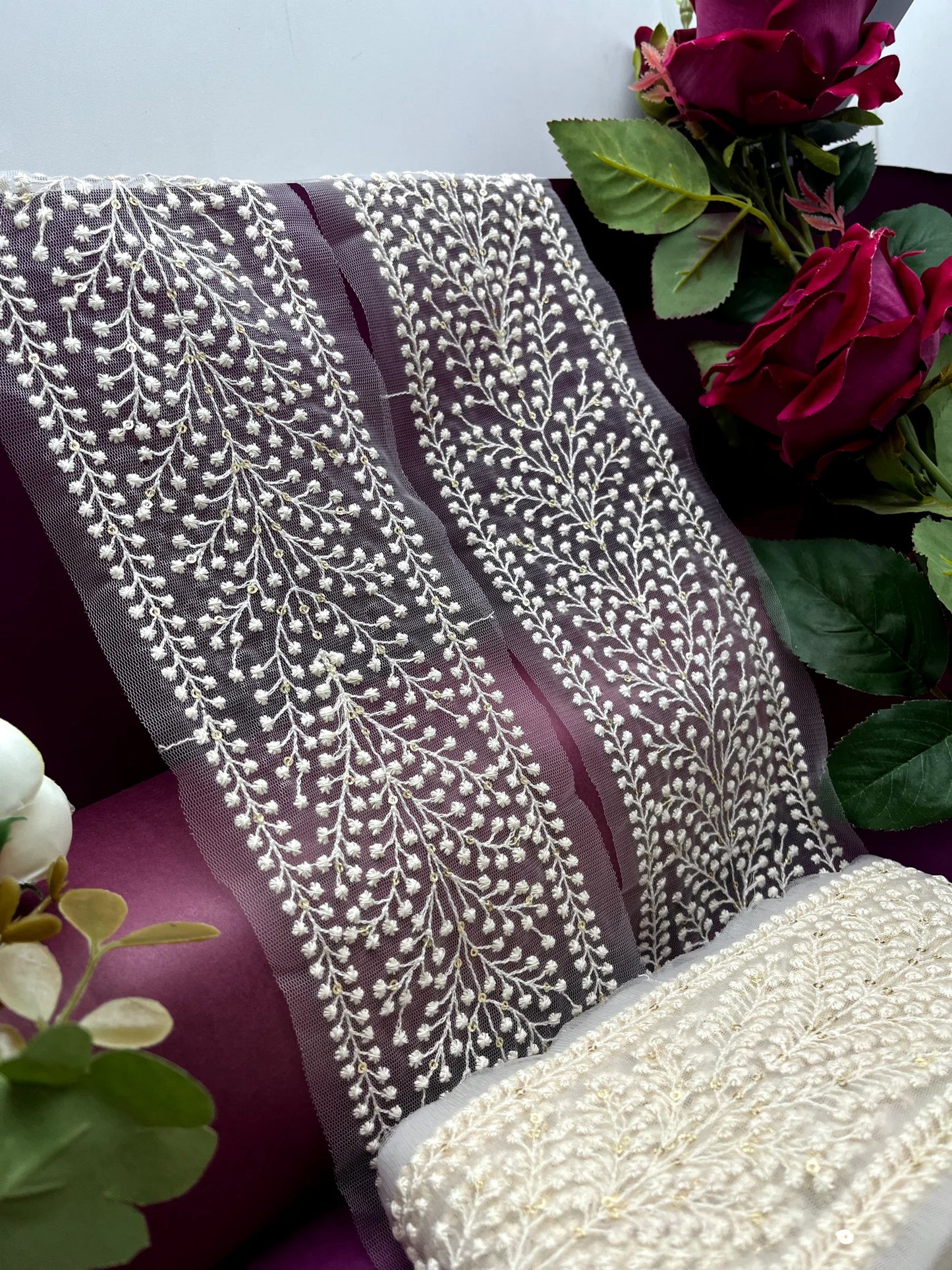Embroidered Lace Lucknowi Jari Border JA5013/PRO47359