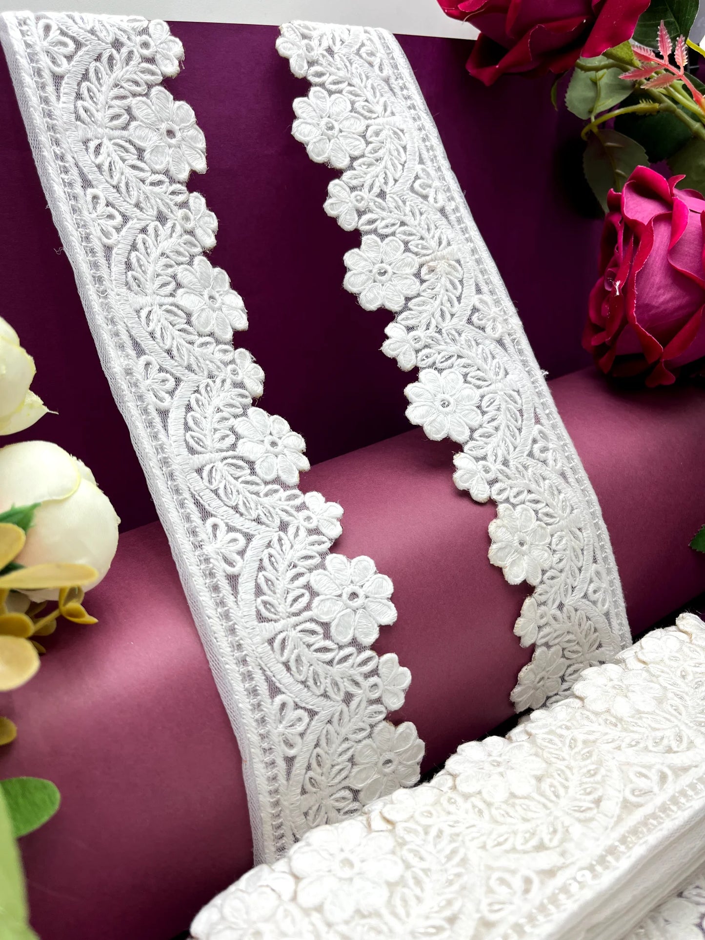 Embroidered Lace Lucknowi Jari Border JA9091/PRO76964