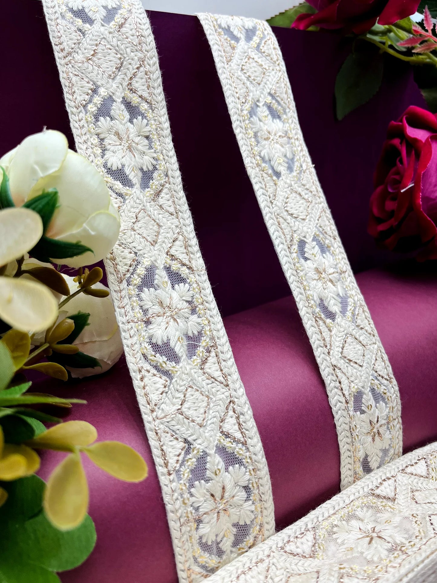 Embroidered Lace Lucknowi Jari Border JA12019/PRO103954