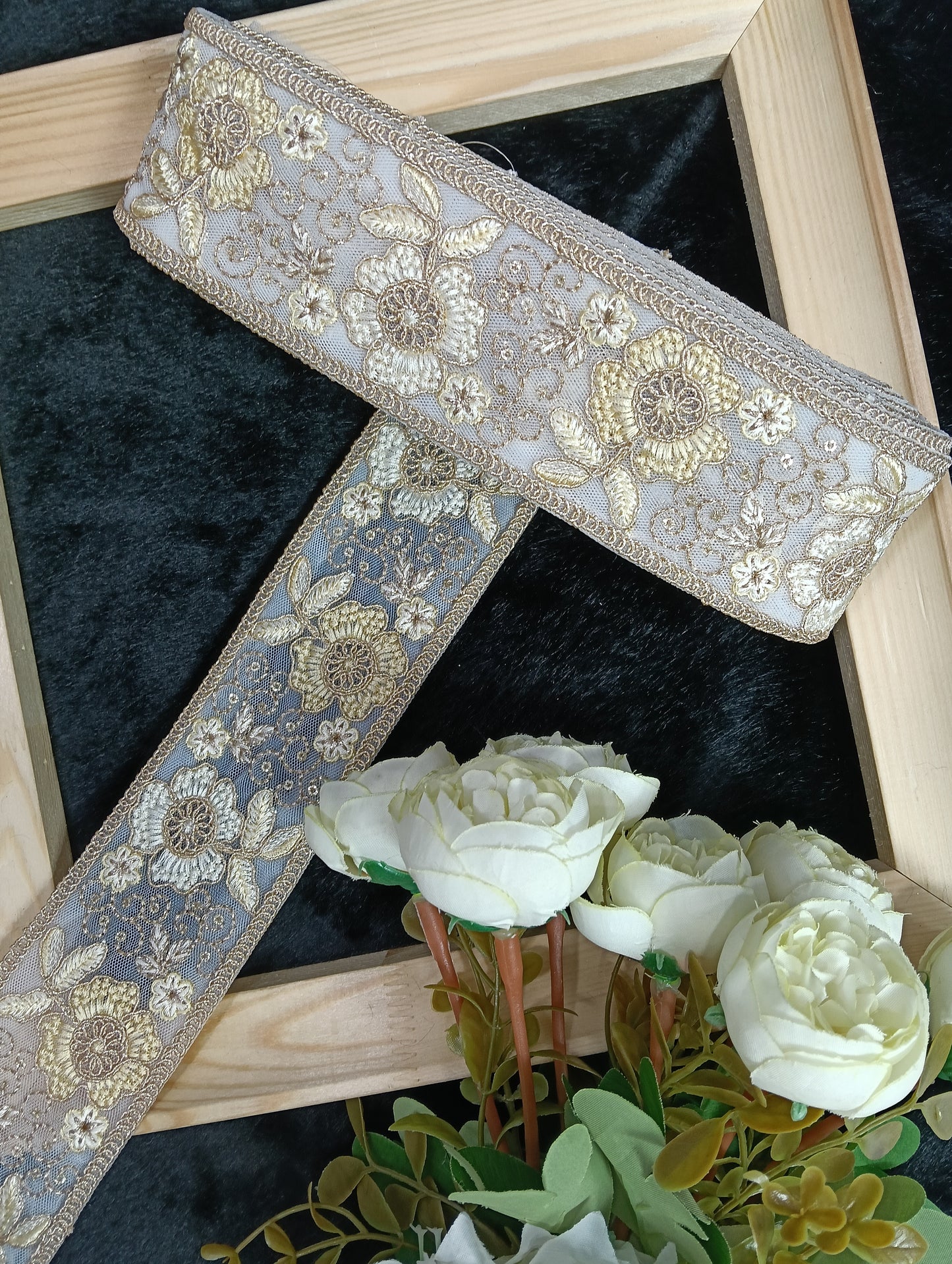 Embroidery Lace Jari Border JA14627