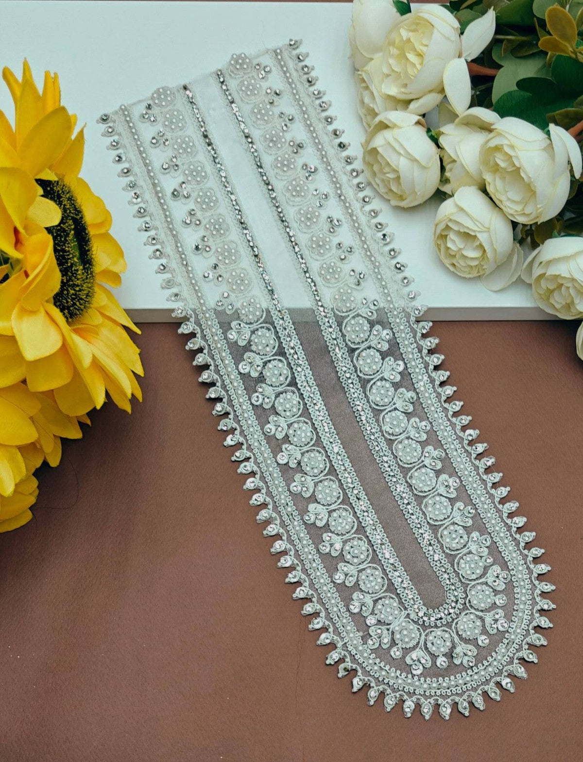 Embroidered Neck Patch Design NE345 - Artiza Lace