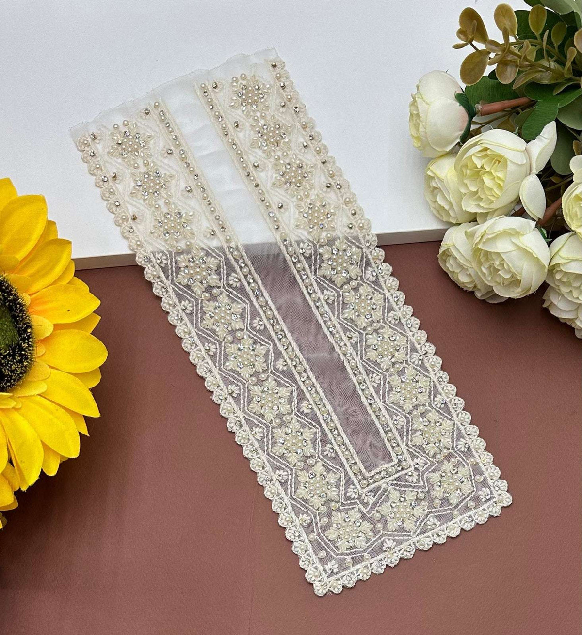 Embroidered Neck Patch Design NE780 - Artiza Lace
