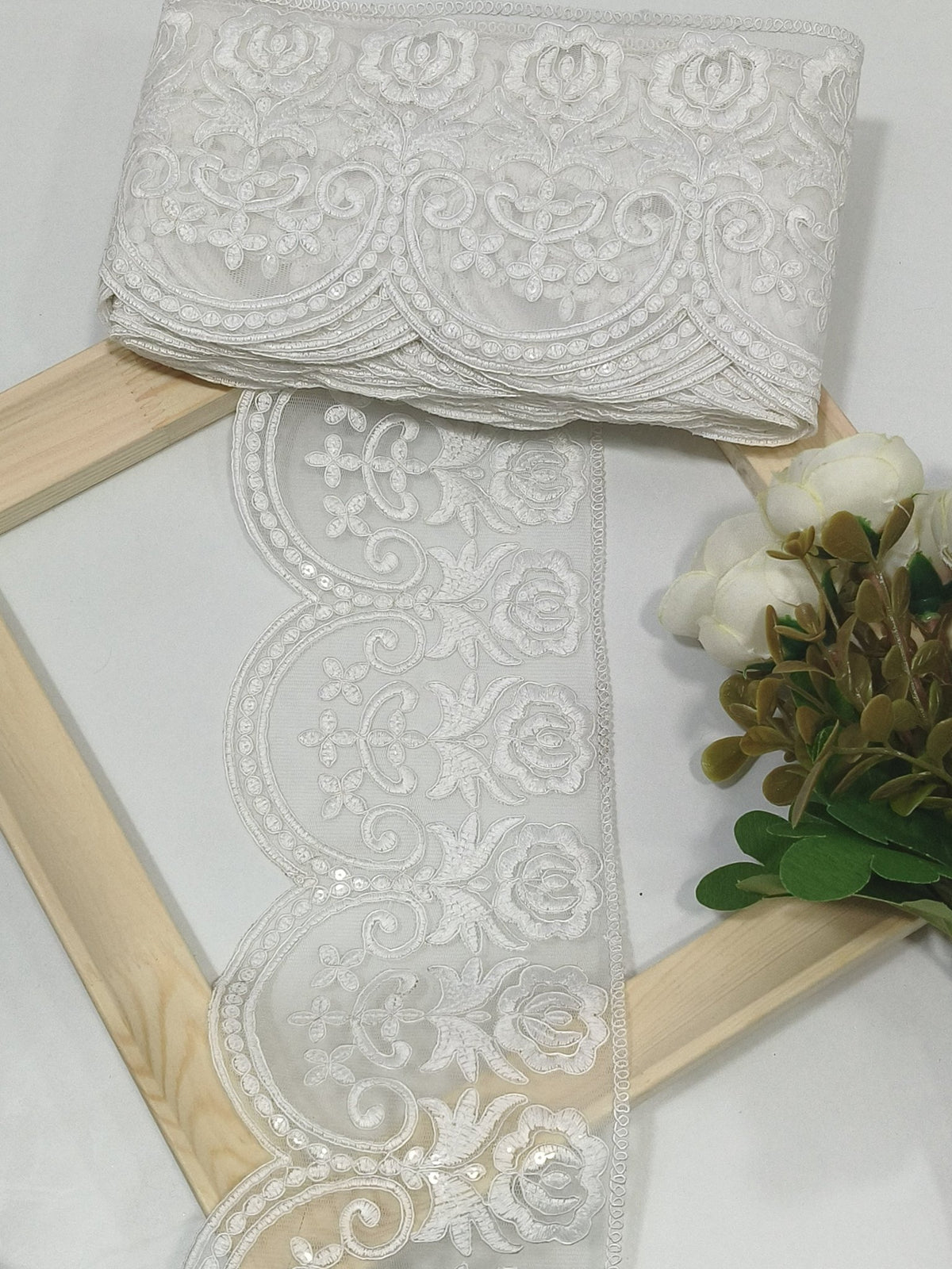 Coding Embroidered Zari Border 07 – 4 Colours | Artiza Lace