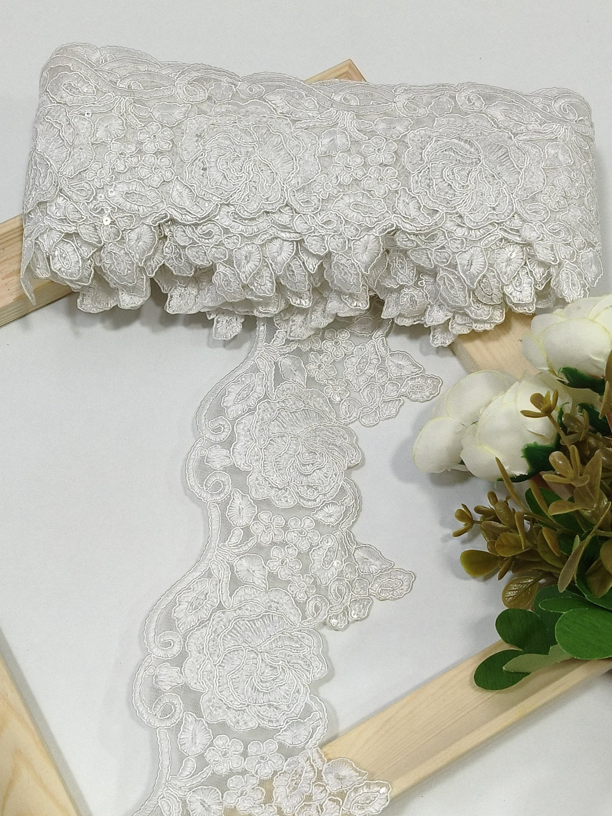 Coding Embroidered Zari Border 11 – 4 Colours | Artiza Lace