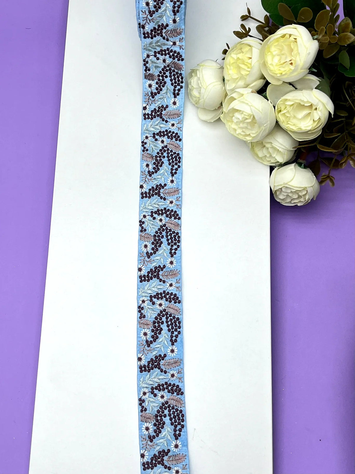 Embroidered Zari Border 128 – 6 Colours | Artiza Lace