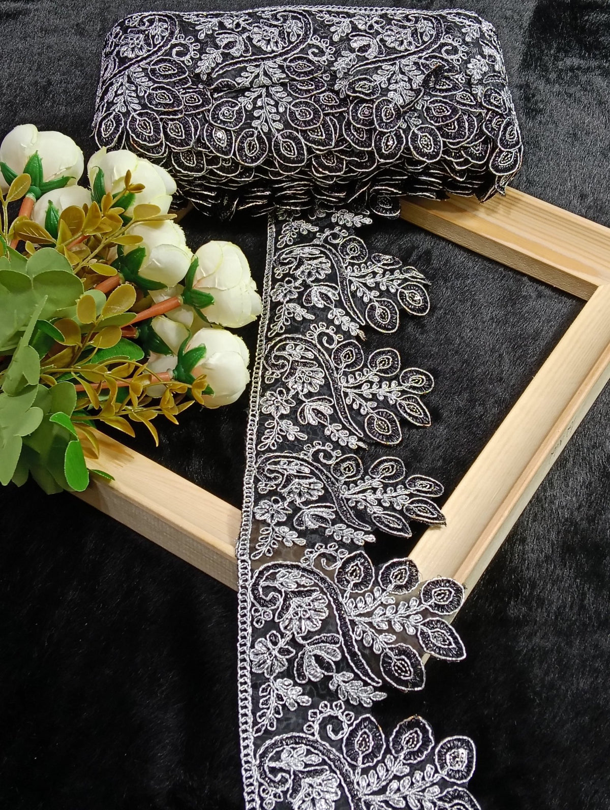 Embroidery Lace Jari Border JA14173 - Artiza Lace