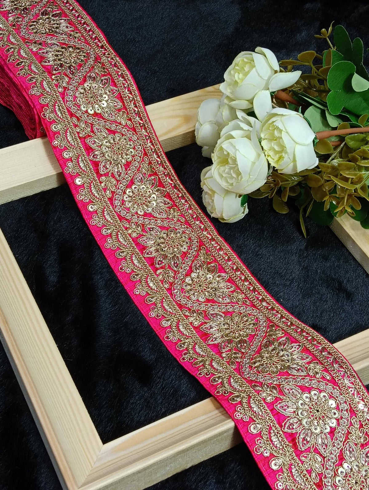 Coding Embroidered Zari Border 16 – 8 Colours | Artiza Lace