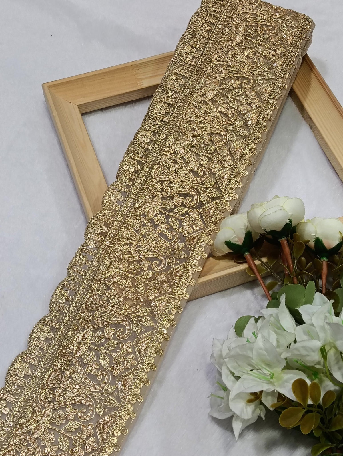 Embroidery Lace Jari Border JA14716 - Artiza Lace