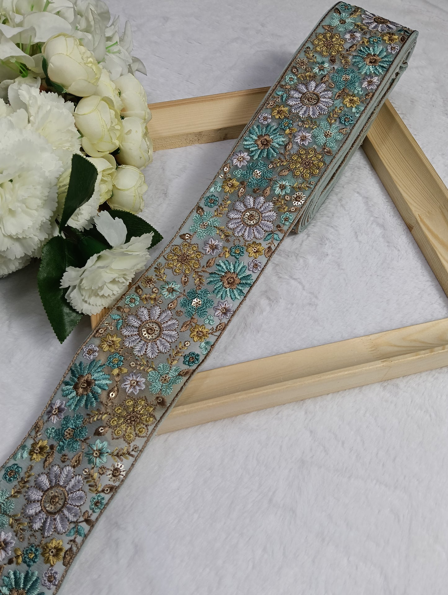 Embroidery Lace Jari Border JA14568