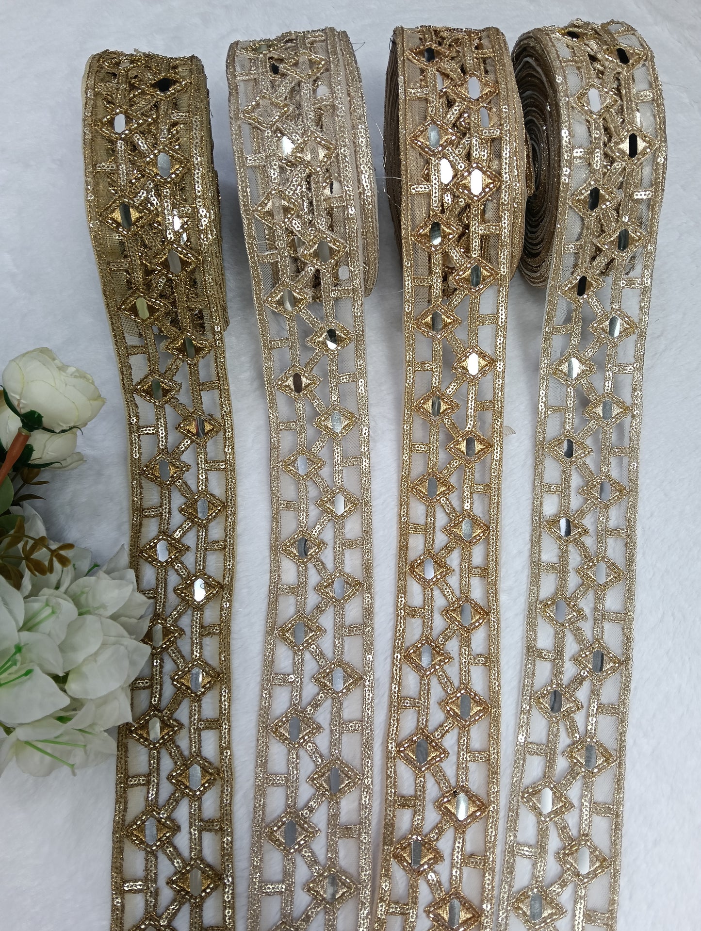 Authentic Mirror-Work Lace — Vibrant Festive Styling ha6495