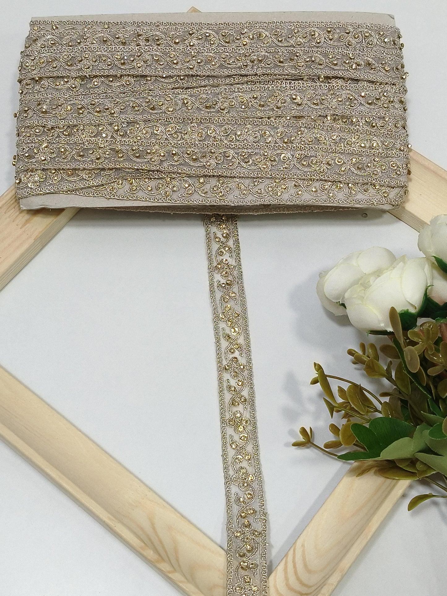 Heavy Stone & Kundan Borders — Bridal Lehenga Finishing ST5156