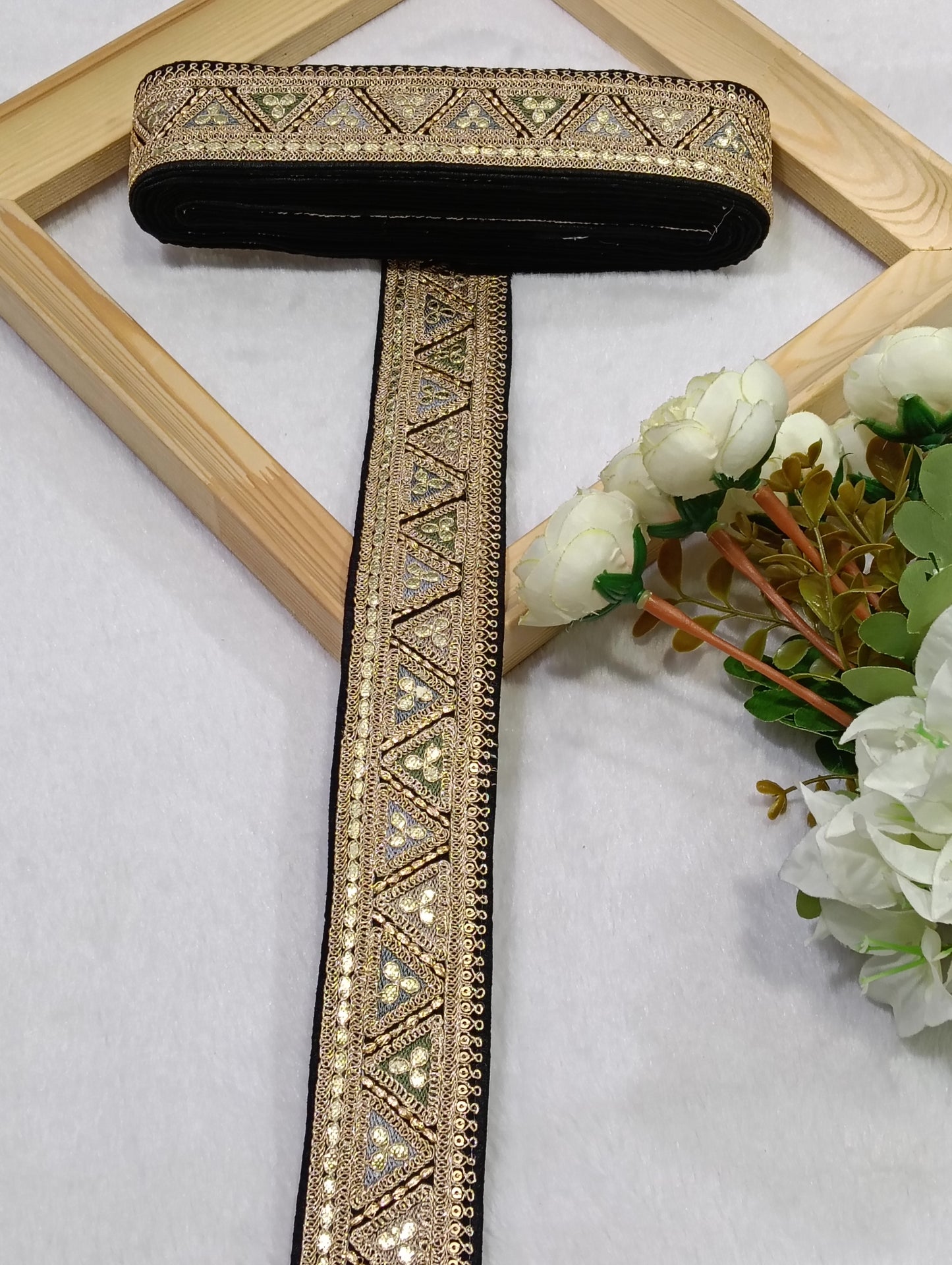 Embroidery Lace Jari Border JA14712