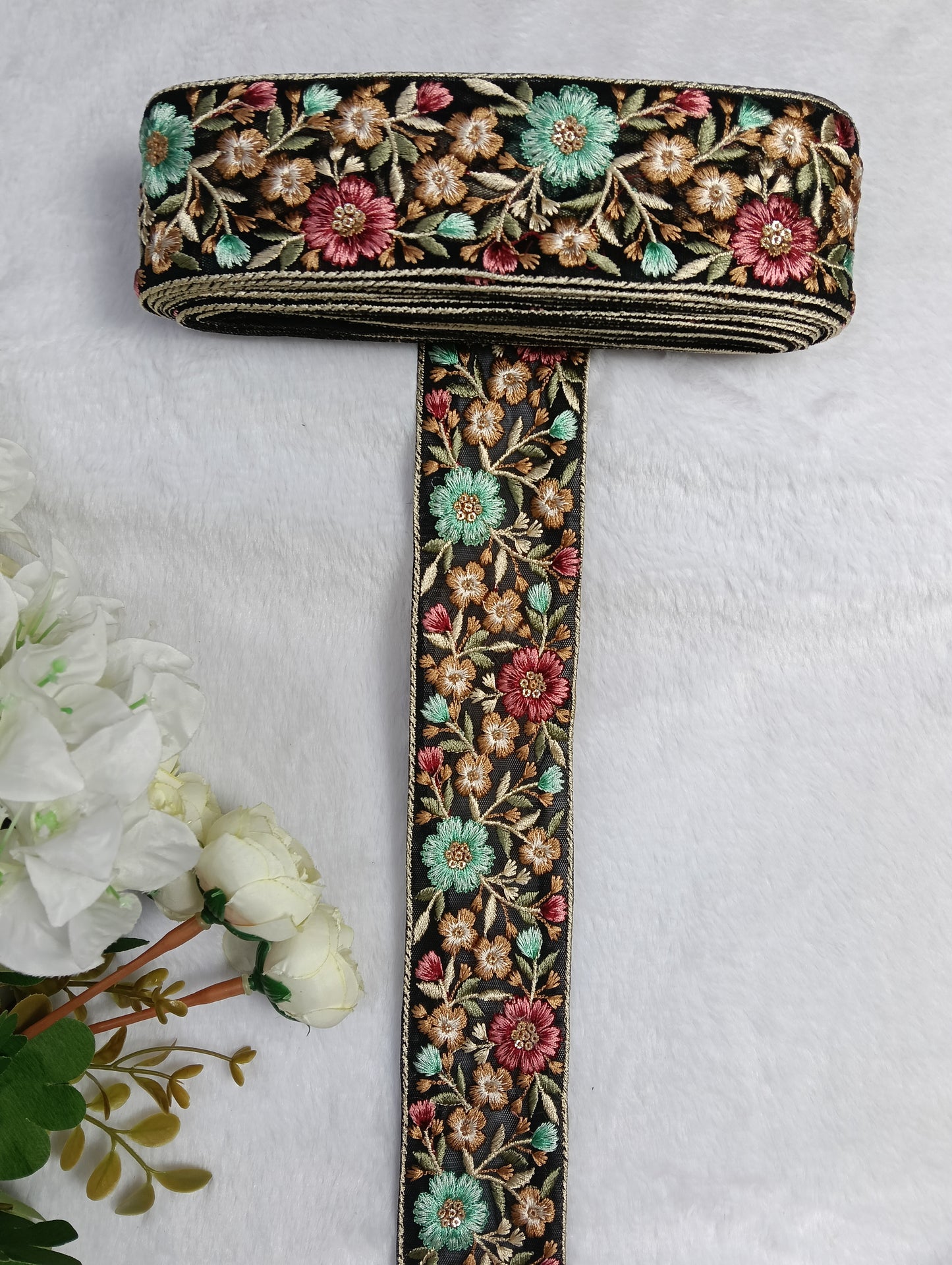 Embroidery Lace Jari Border JA14577