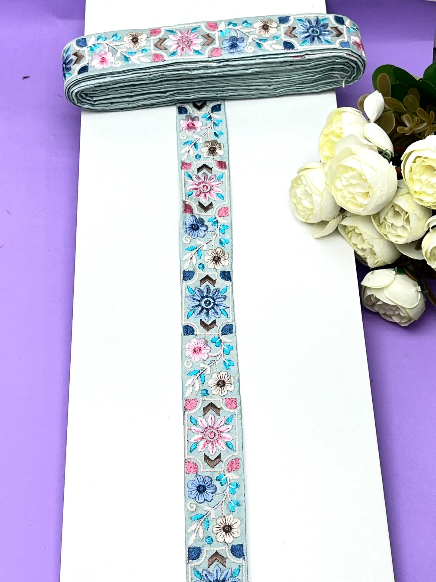 Embroidery Lace Jari Border JA13902