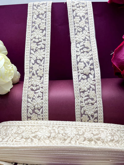 Embroidered Lace Lucknowi Jari Border JA12666/PRO111646