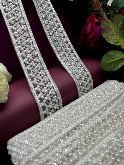 Moti Lace Border Trim for Bridal Saree & Dresses MO2695/PRO116730