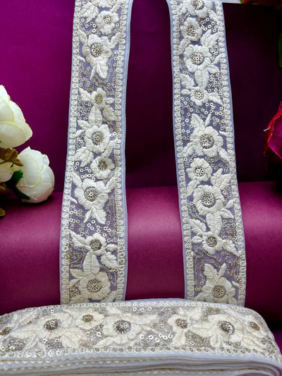 Embroidered Lace Lucknowi Jari Border JA12937/PRO114894