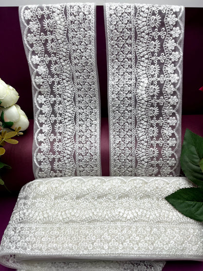 Embroidered Lace Lucknowi Jari Border JA13047/PRO115798