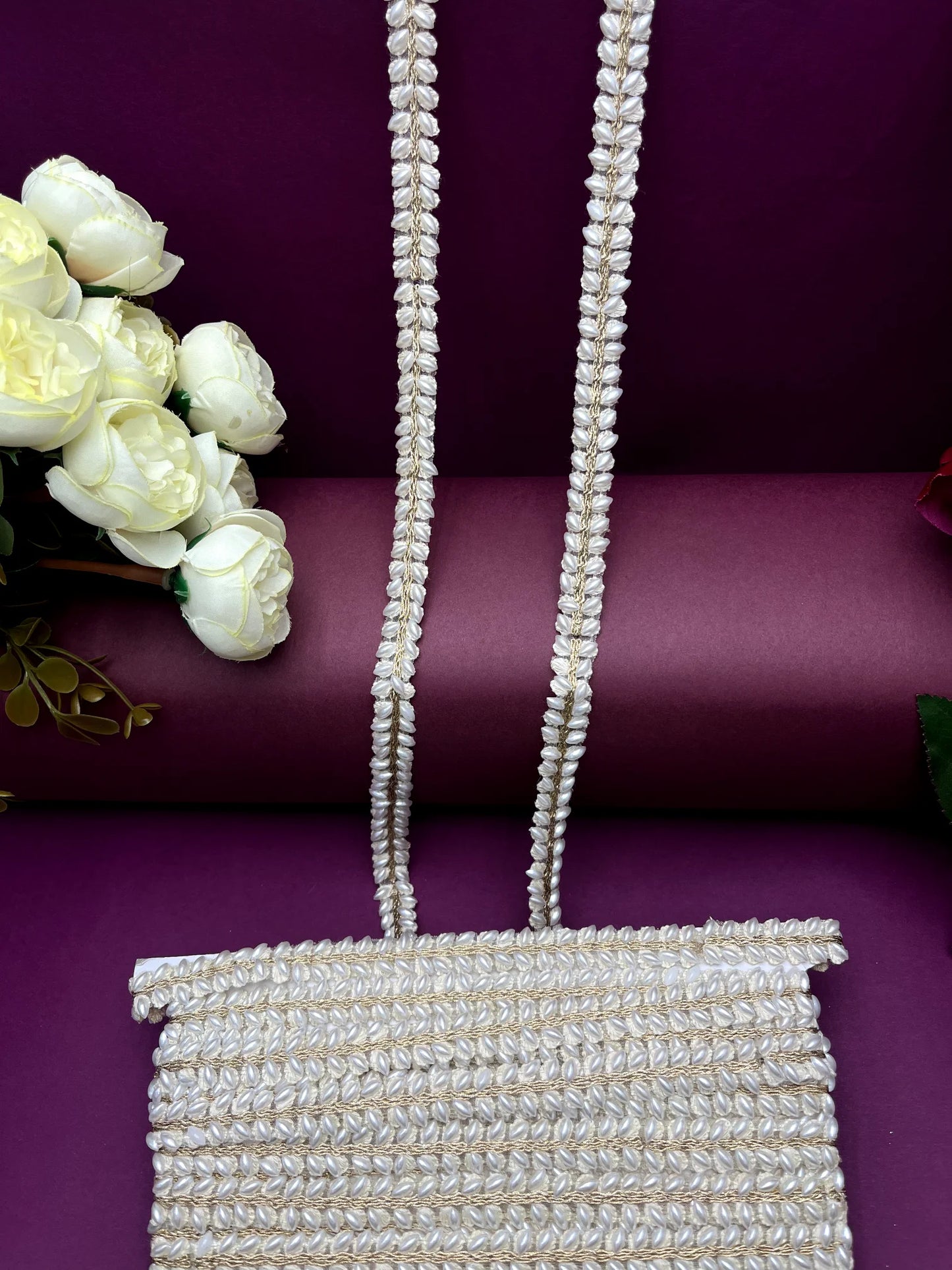 Moti Lace Border Trim for Bridal Saree & Dresses MO2737/PRO118799