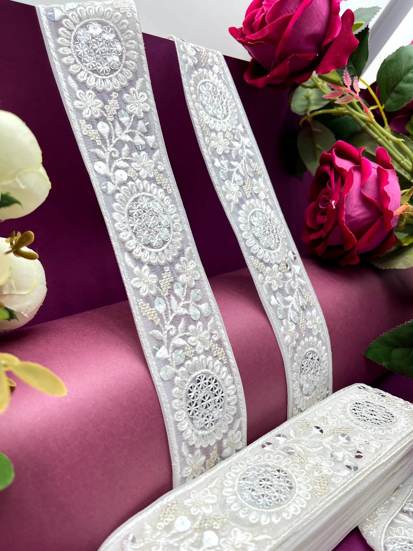 Embroidered Lace Lucknowi Jari Border JA13070/PRO116171