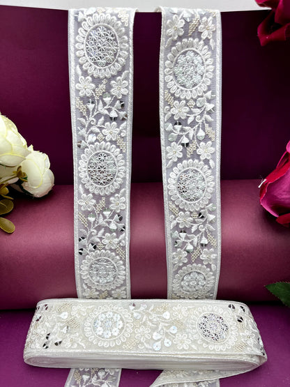 Embroidered Lace Lucknowi Jari Border JA13070/PRO116171