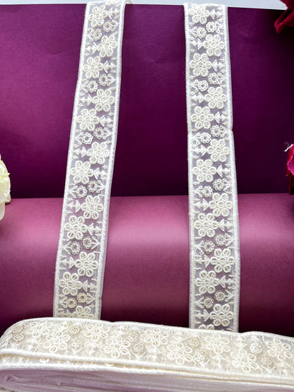 Embroidered Lace Lucknowi Jari Border JA13116/PRO116706