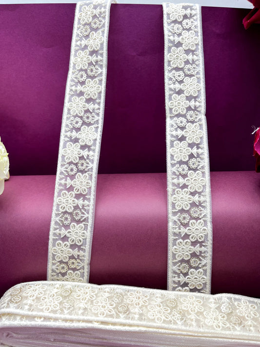 Embroidered Lace Lucknowi Jari Border JA13116/PRO116706