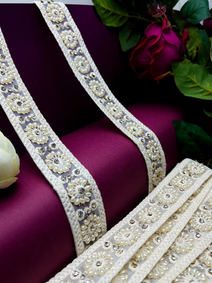 Moti Lace Border Trim for Bridal Saree & Dresses MO2832/PRO119816