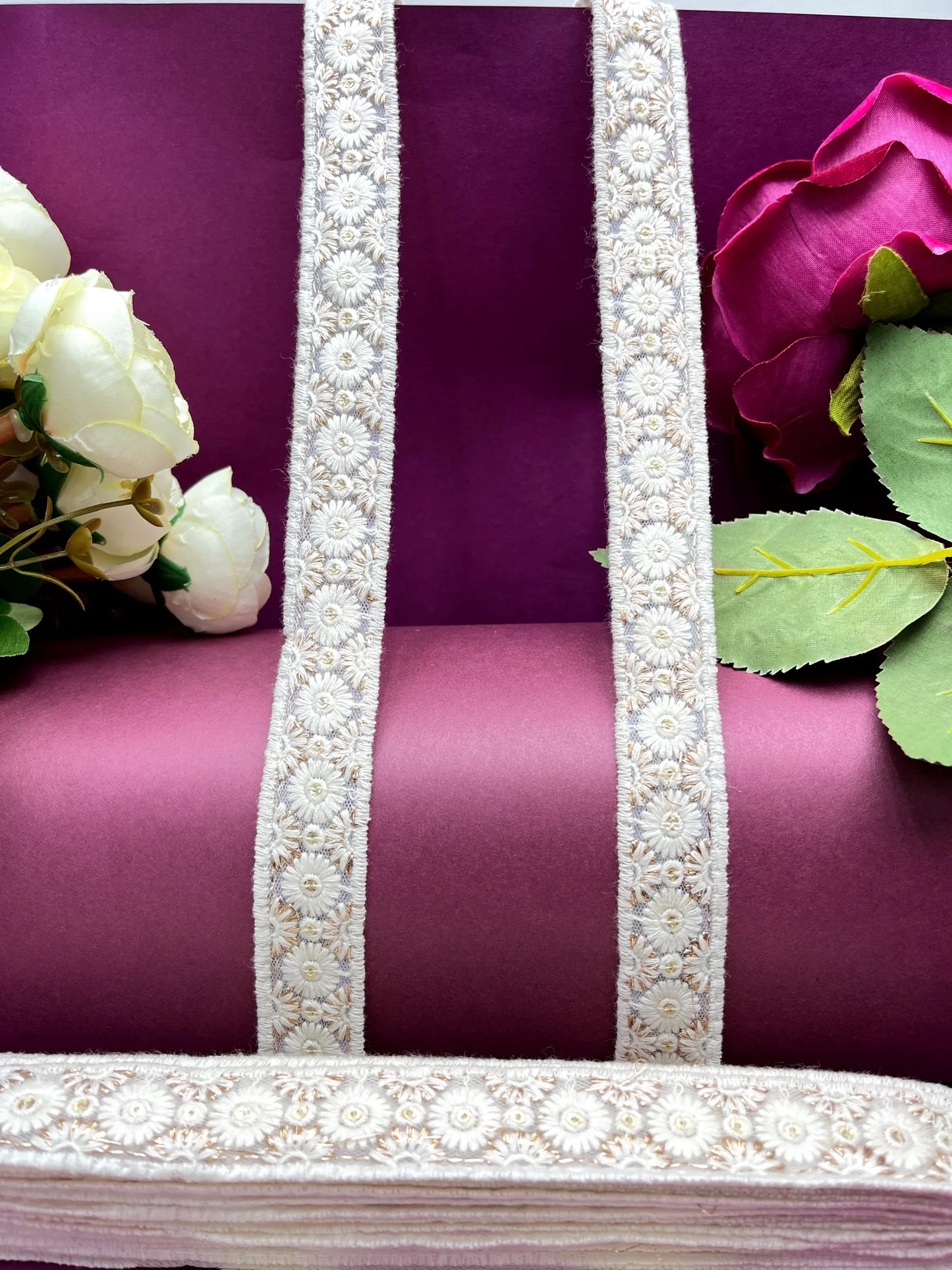 Embroidered Lace Lucknowi Jari Border JA13238/PRO118446