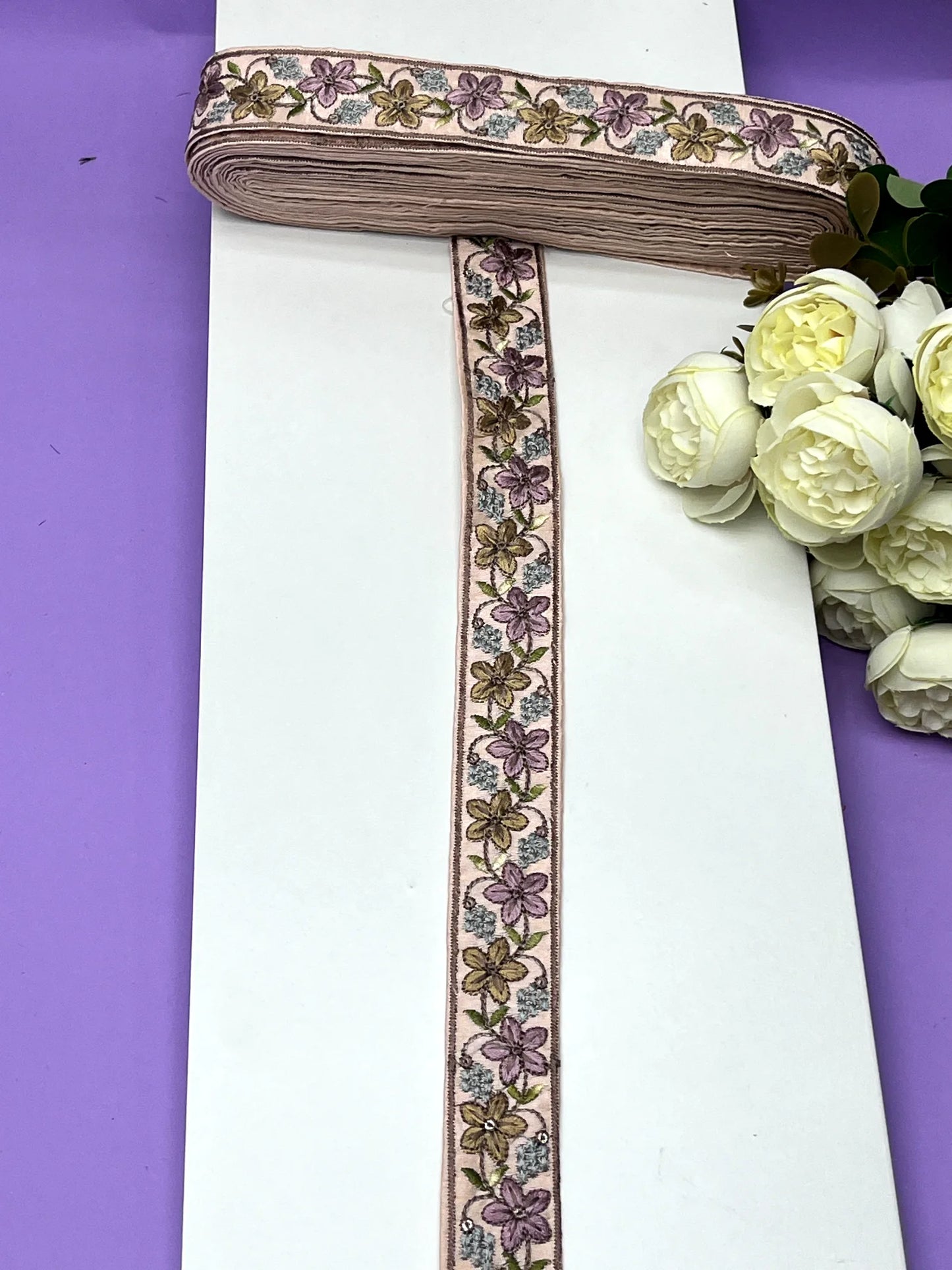 Embroidery Lace Jari Border JA13907