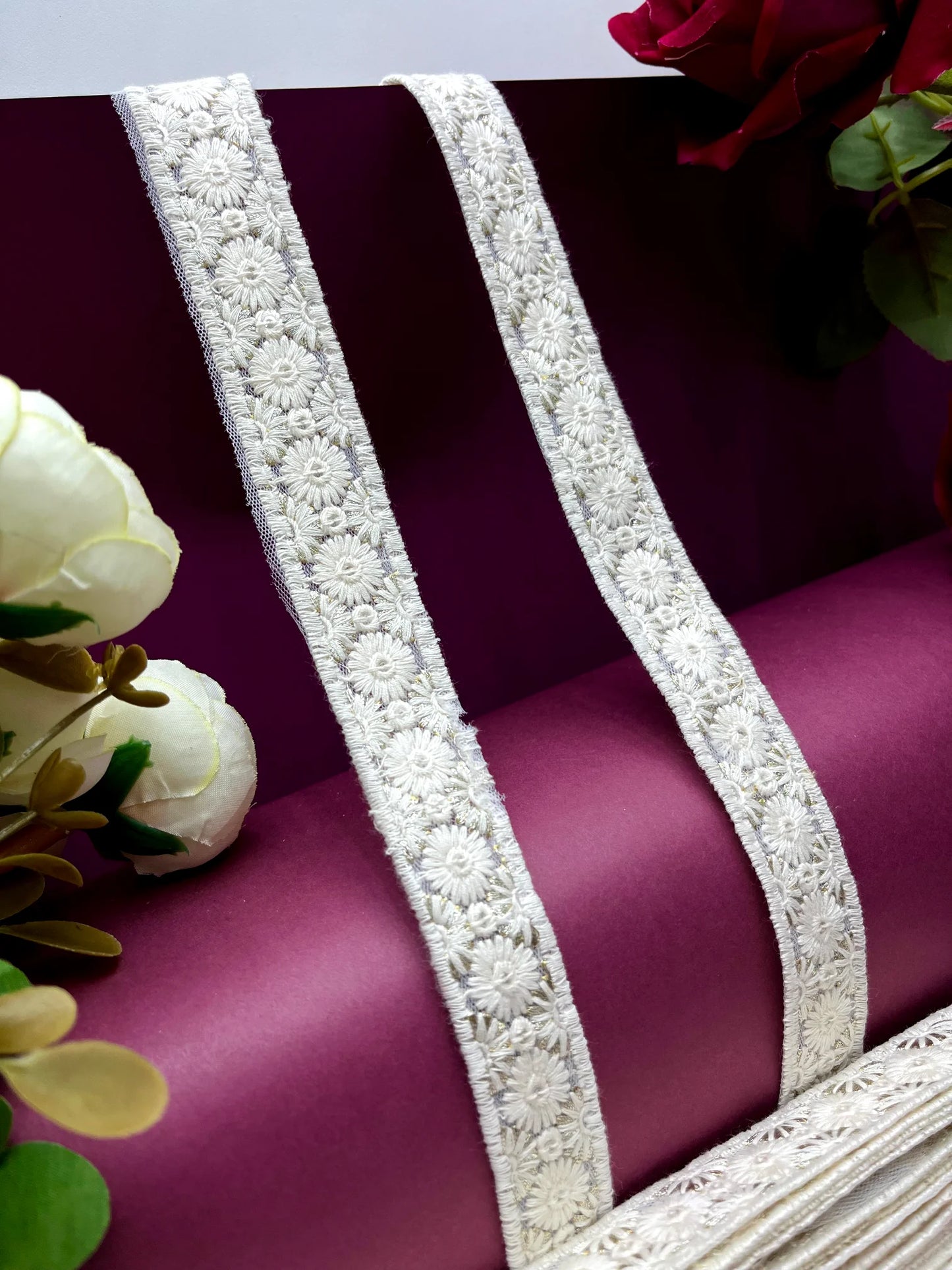 Embroidered Lace Lucknowi Jari Border JA13238/PRO118446