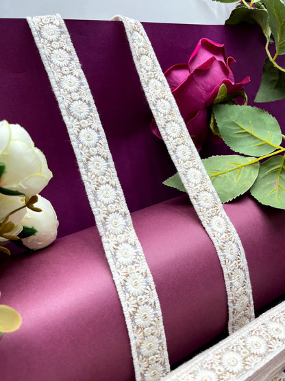 Embroidered Lace Lucknowi Jari Border JA13238/PRO118446