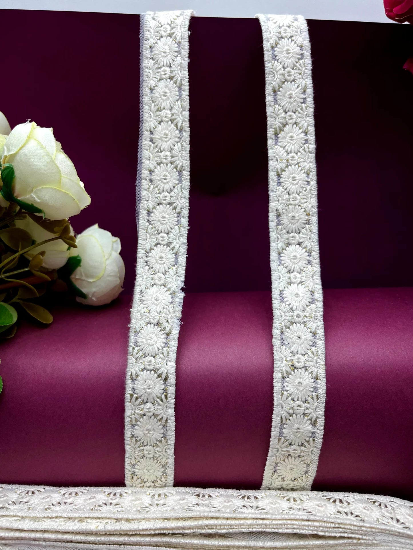 Embroidered Lace Lucknowi Jari Border JA13238/PRO118446