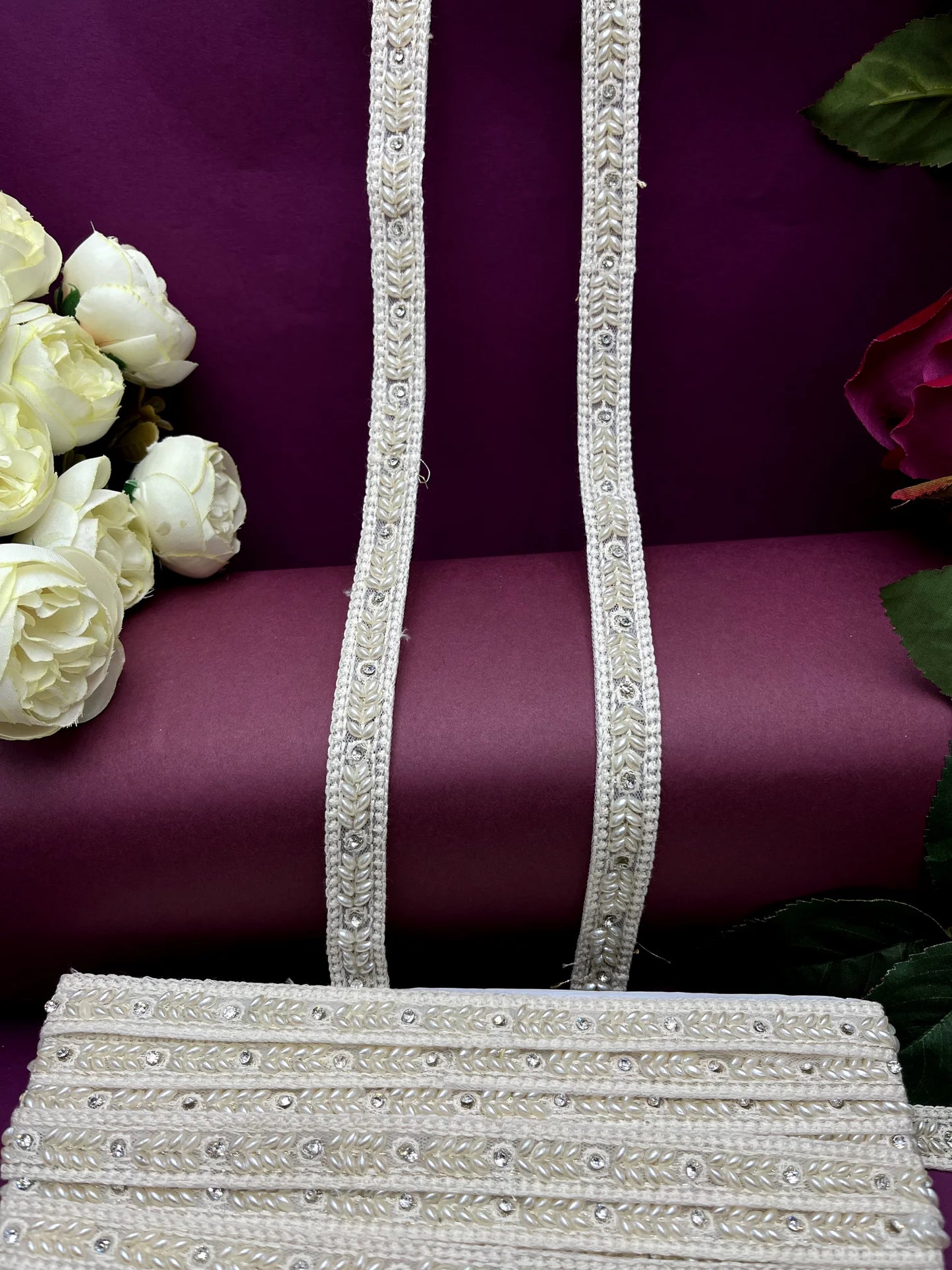 Moti Lace Border Trim for Bridal Saree & Dresses MO2843/PRO120029