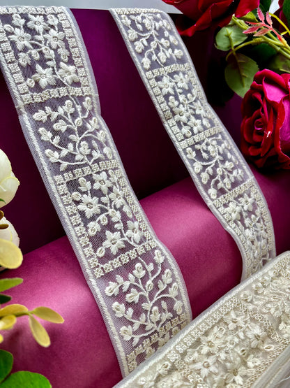 Embroidered Lace Lucknowi Jari Border JA13360/PRO119787