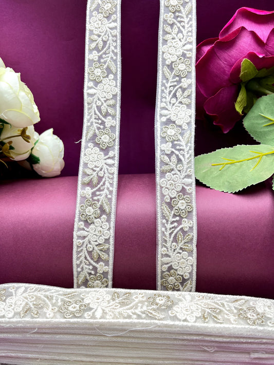 Embroidered Lace Lucknowi Jari Border JA13449/PRO120551