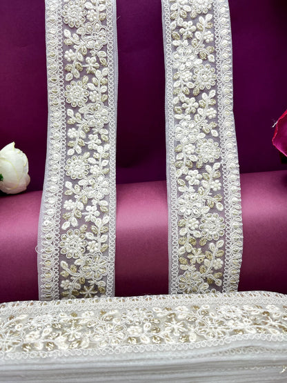 Embroidered Lace Lucknowi Jari Border JA13608/PRO123762