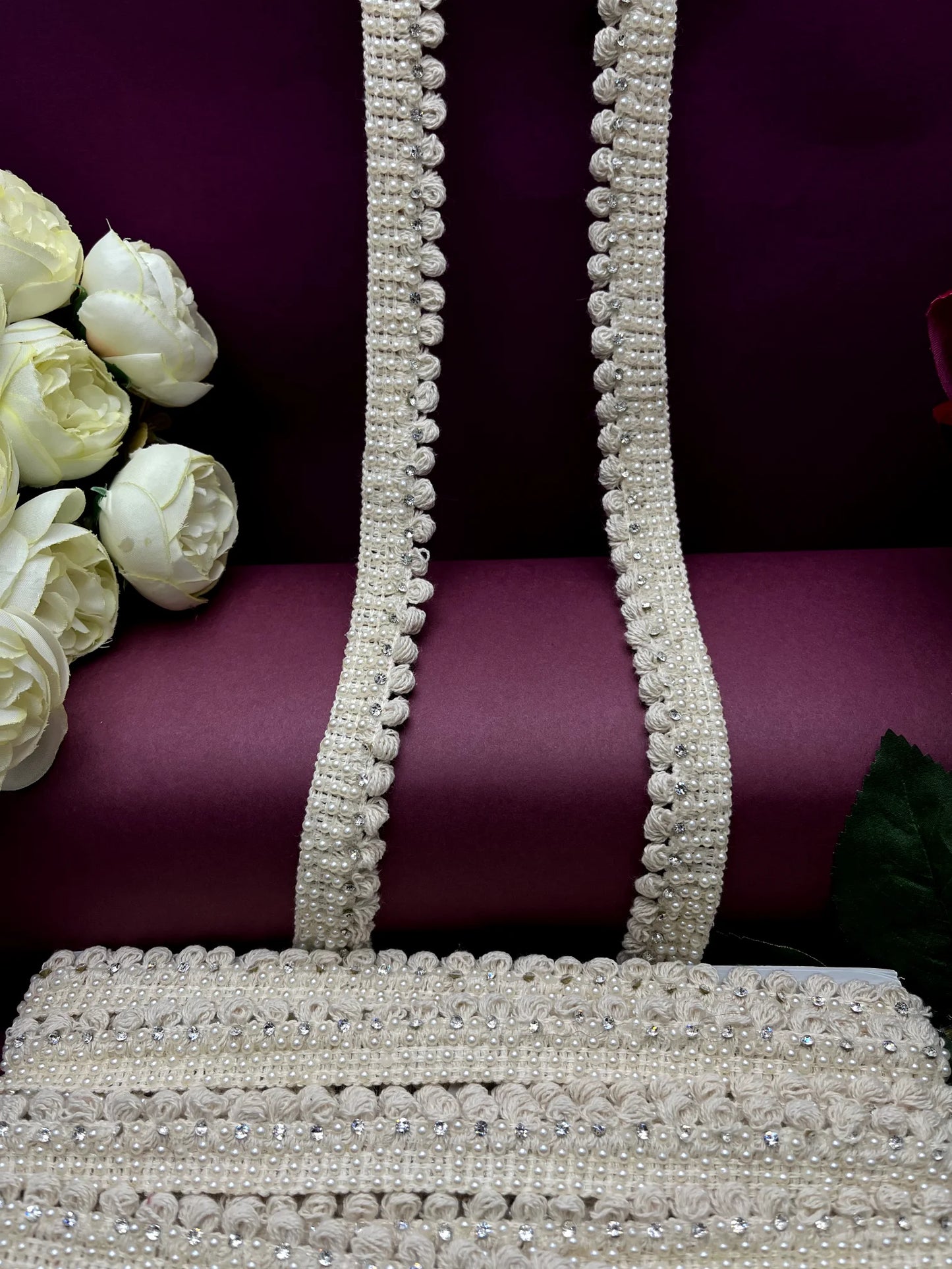 Moti Lace Border Trim for Bridal Saree & Dresses MO2987/PRO121230