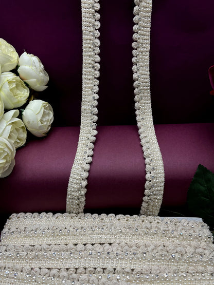 Moti Lace Border Trim for Bridal Saree & Dresses MO2987/PRO121230