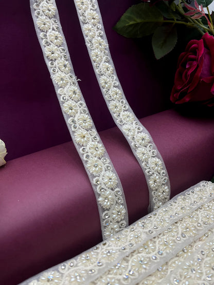 Moti Lace Border Trim for Bridal Saree & Dresses MO3033/PRO125602