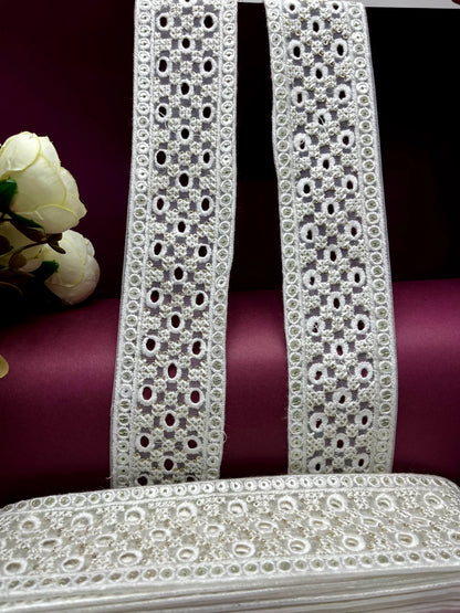 Embroidered Lace Lucknowi Jari Border JA13654/PRO124914