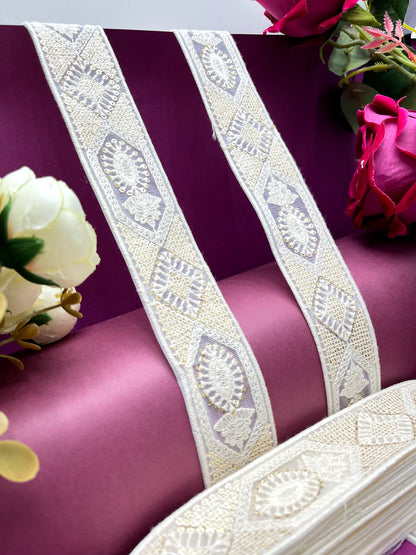 Embroidered Lace Lucknowi Jari Border JA13788/PRO126632