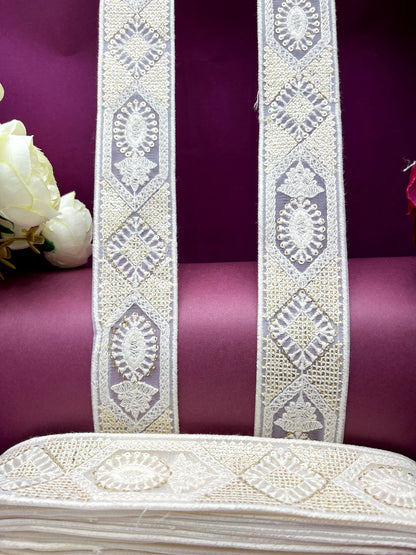 Embroidered Lace Lucknowi Jari Border JA13788/PRO126632