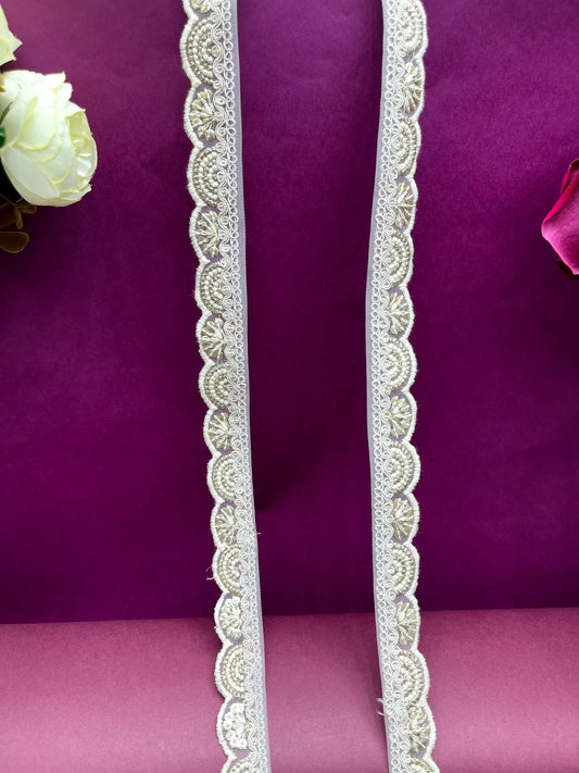 Embroidered Lace Lucknowi Jari Border JA13825/PRO127238