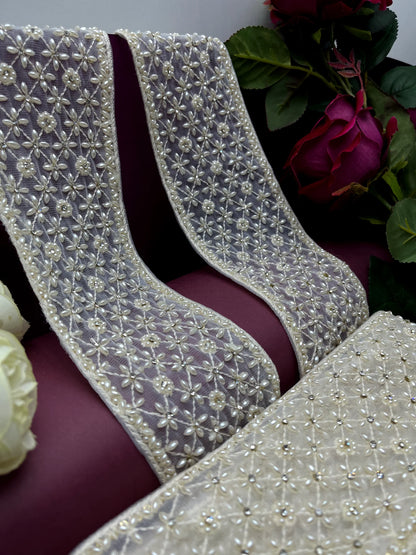 Moti Lace Border Trim for Bridal Saree & Dresses MO3119/PRO127144