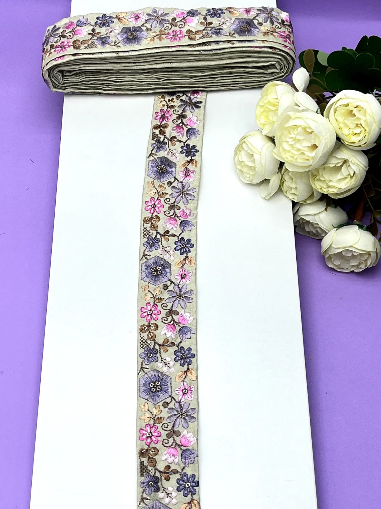 Embroidery Lace Jari Border JA13912