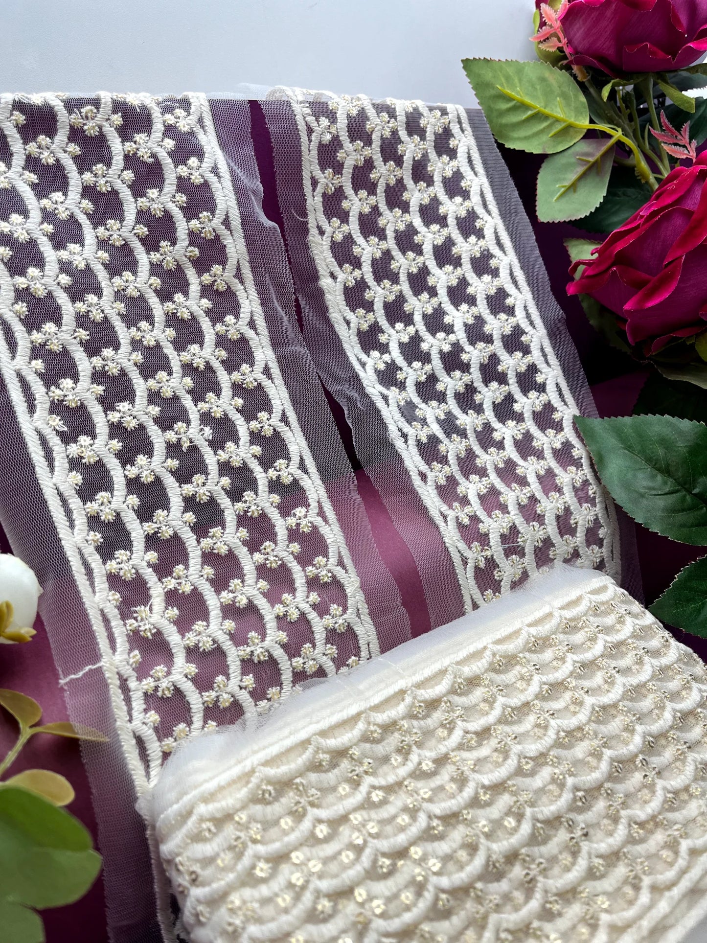 Embroidered Lace Lucknowi Jari Border JA1438/PRO9300